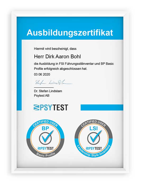 PSYTEST Zertifikat